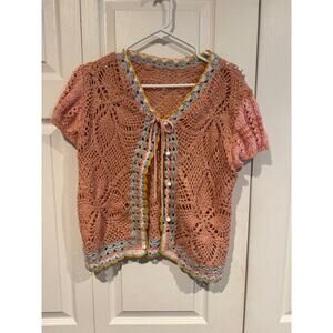 Handcrafted Crochet Sweater - Multicolor